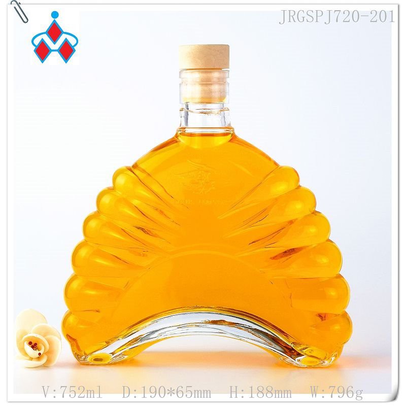 Sklenená fľaša na brandy 750 ml
