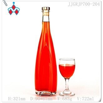 Sklenená fľaša na vodku na likér