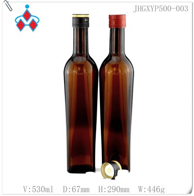 Sklenená fľaša na olivový olej 500 ml